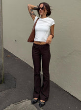 Kinkirk Flared Pants Chocolate Petite