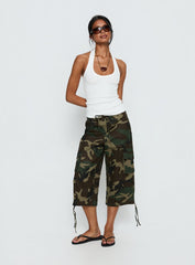 Vancer Longline Cargo Shorts Camo