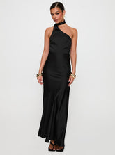 Elixaire Scarf Maxi Dress Black