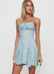 Bluebird Jacquard Mini Dress Blue