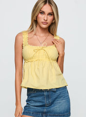 Thalira Top Yellow