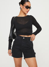 Lou Carpenter Denim Shorts Black