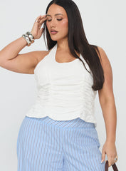 Nataliya Halter Top White Curve