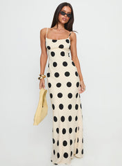 Avienna Maxi Dress Cream / Polka Dot