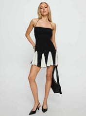 Delamere Mini Dress Black / White Contrast
