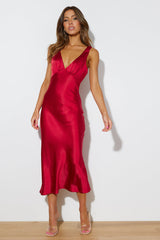 It'S Showtime Midi Dress Red