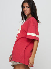 New York 95 Oversized Tee Red