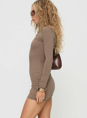 Lex Long Sleeve Mini Dress Olive