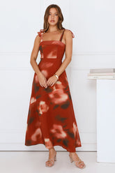 Fresh Feed Maxi Dress Rust