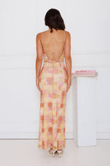 Every Detail Mesh Maxi Dress Mustard