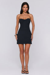 Make It Work Strapless Mini Dress Black