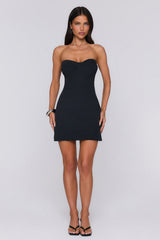 Make It Work Strapless Mini Dress Black