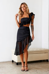 Sur Belle Key To Wonderland Crop Top Black