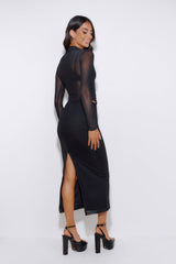 Trends In The City Mesh Maxi Skirt Black