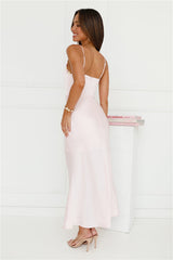 Daisy Friendship Satin Maxi Dress Pink