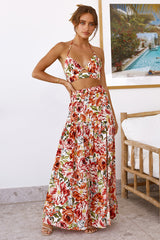 Seven Wonders Madeira Maxi Skirt Orange Floral
