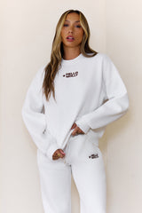 Base Fleece Round Neck Sweatshirt White