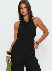 Emorisa Halter Longline Top Black