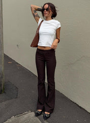 Kinkirk Flared Pants Chocolate Petite