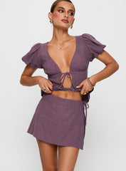 Gulliver Tie Side Mini Skort Mauve