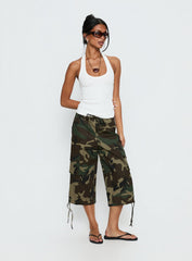 Vancer Longline Cargo Shorts Camo