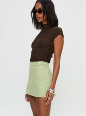 Hosier Twill Mini Skirt Green