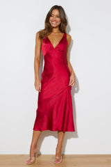 It'S Showtime Midi Dress Red