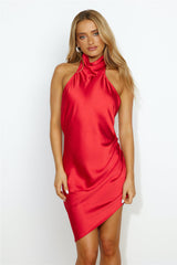 Dream Gal Satin Mini Dress Red