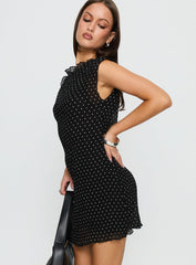 Mariner Mini Dress Noir Polka