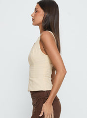 Heleena Zip Through Top Cream
