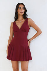 Boost My Mood Mini Dress Burgundy
