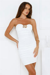 Ocean'S Little Secrets Strapless Mini Dress White