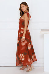 Fresh Feed Maxi Dress Rust