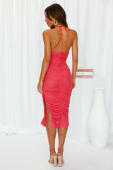 Left And Right Midi Dress Pink