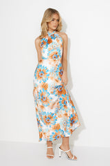 Floating Dreams Satin Maxi Dress White
